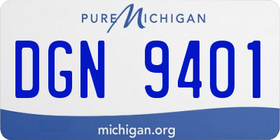MI license plate DGN9401