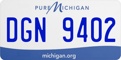 MI license plate DGN9402