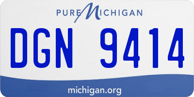 MI license plate DGN9414