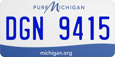 MI license plate DGN9415