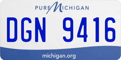 MI license plate DGN9416