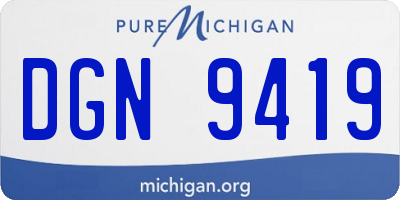 MI license plate DGN9419