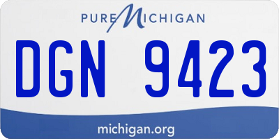 MI license plate DGN9423