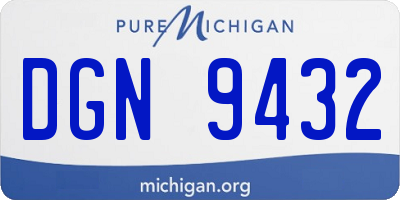 MI license plate DGN9432