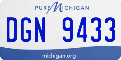 MI license plate DGN9433