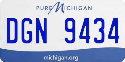 MI license plate DGN9434
