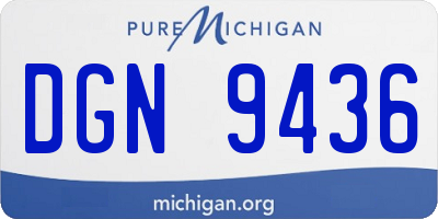 MI license plate DGN9436