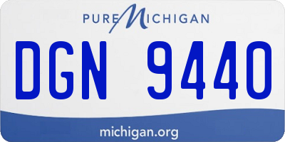 MI license plate DGN9440