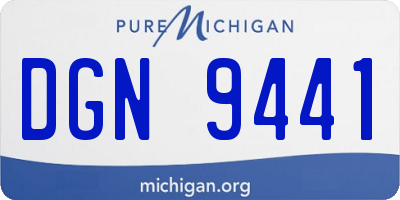 MI license plate DGN9441