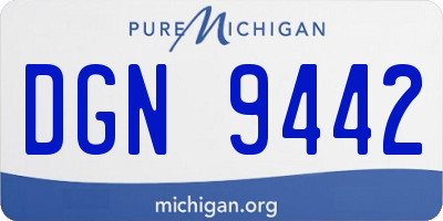 MI license plate DGN9442