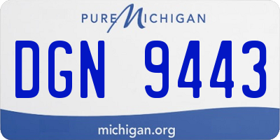 MI license plate DGN9443