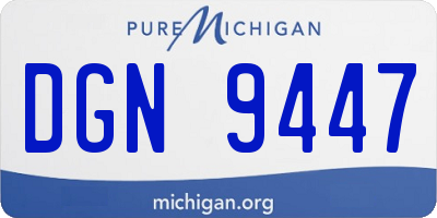 MI license plate DGN9447