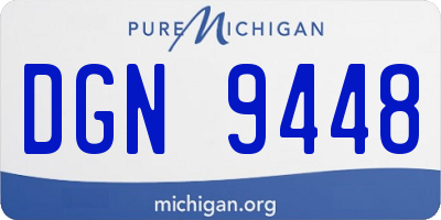 MI license plate DGN9448