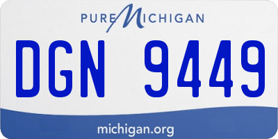 MI license plate DGN9449