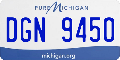 MI license plate DGN9450