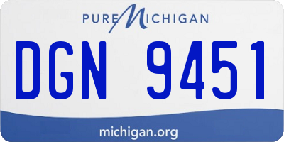 MI license plate DGN9451