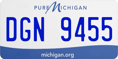 MI license plate DGN9455