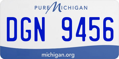 MI license plate DGN9456
