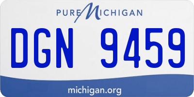 MI license plate DGN9459