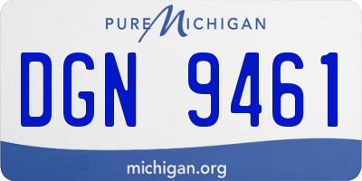 MI license plate DGN9461