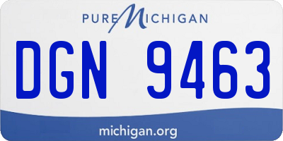 MI license plate DGN9463