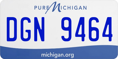 MI license plate DGN9464