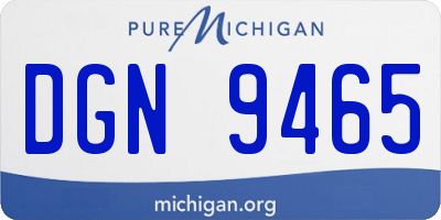 MI license plate DGN9465