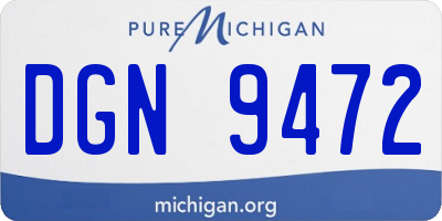 MI license plate DGN9472