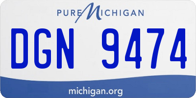MI license plate DGN9474