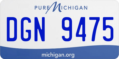 MI license plate DGN9475