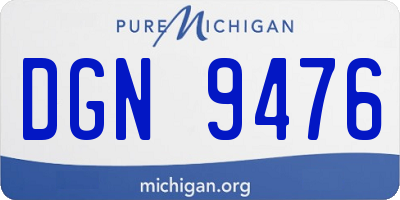 MI license plate DGN9476