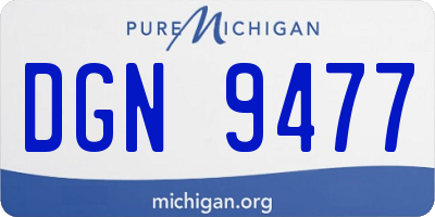 MI license plate DGN9477