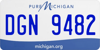 MI license plate DGN9482