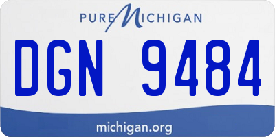 MI license plate DGN9484