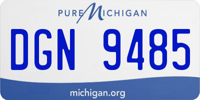MI license plate DGN9485