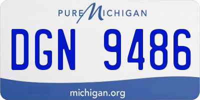 MI license plate DGN9486