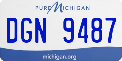 MI license plate DGN9487