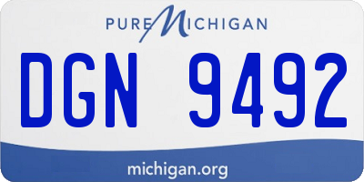 MI license plate DGN9492