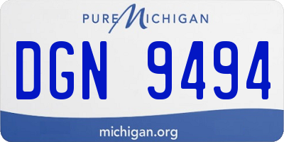 MI license plate DGN9494