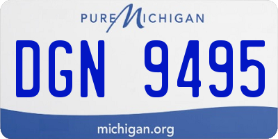 MI license plate DGN9495