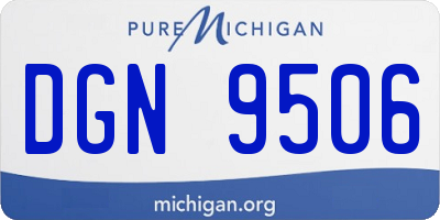 MI license plate DGN9506