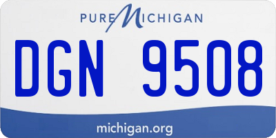 MI license plate DGN9508