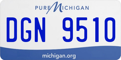 MI license plate DGN9510