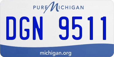 MI license plate DGN9511