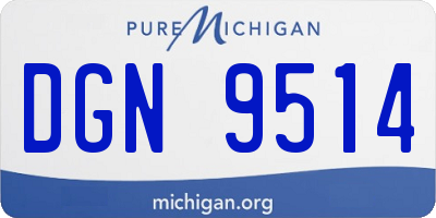 MI license plate DGN9514