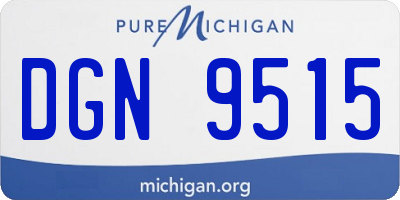 MI license plate DGN9515
