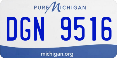 MI license plate DGN9516