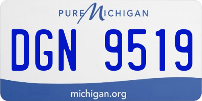 MI license plate DGN9519