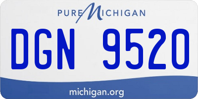 MI license plate DGN9520