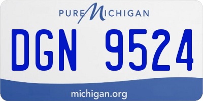 MI license plate DGN9524
